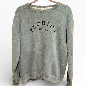 Pacific & Company Light Blue Sweatshirt/Sweater with Florida Lettering - Size L